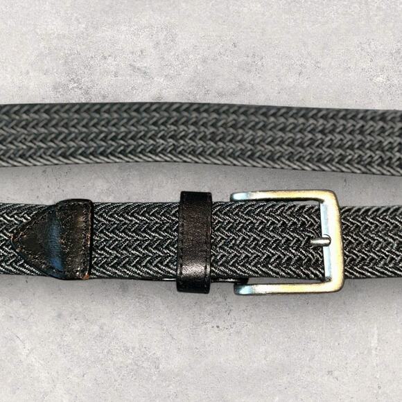 Euc Tommy Bahama Men’s Gray Tones & Black Woven Belt Size 38-40 - Picture 3 of 4
